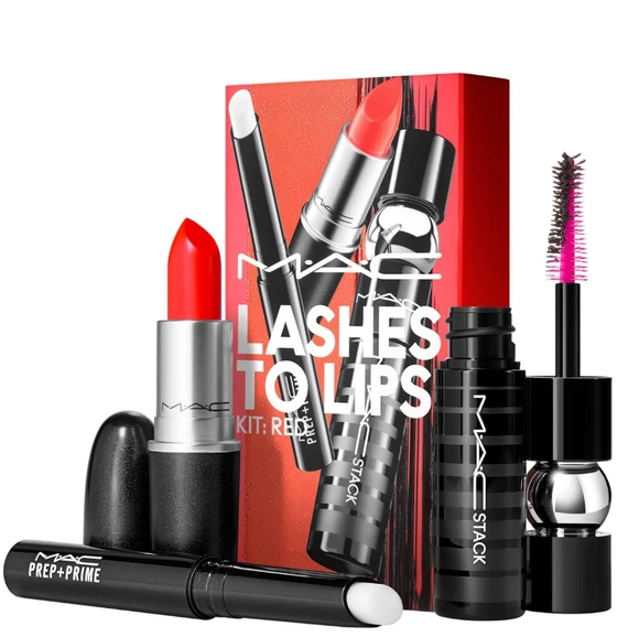 MAC Cosmetics Other - MAC Lashes To Lips Kit: Relentlessly Red Lipstick, Mini MacStack + *BNIB
